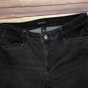 White House Black Market Black Skinny Flare Jeans